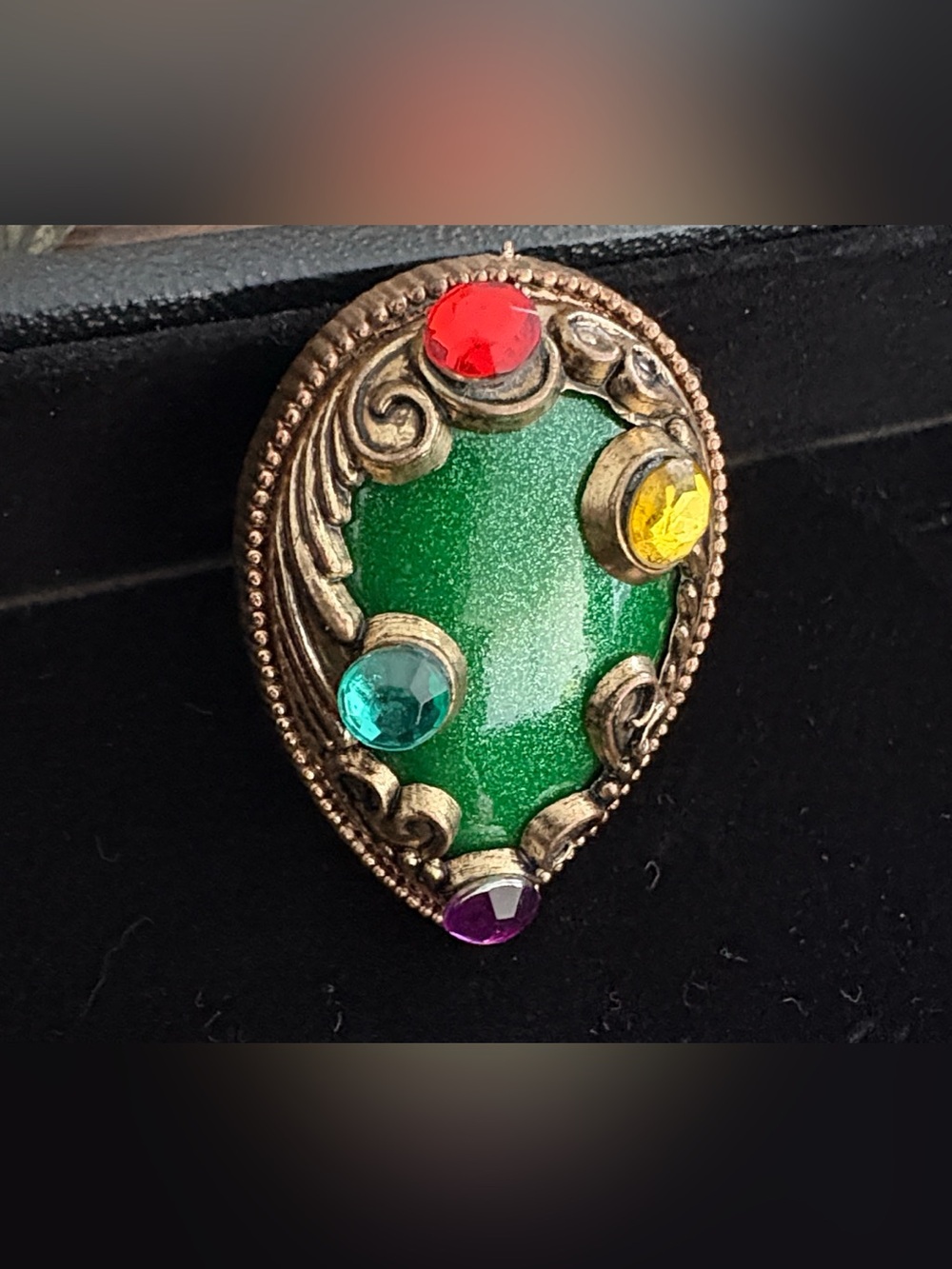 Vintage 1980s Statement Earring | Single Orphan Earring Made Into A Ring